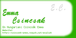 emma csincsak business card