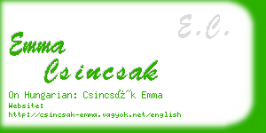 emma csincsak business card